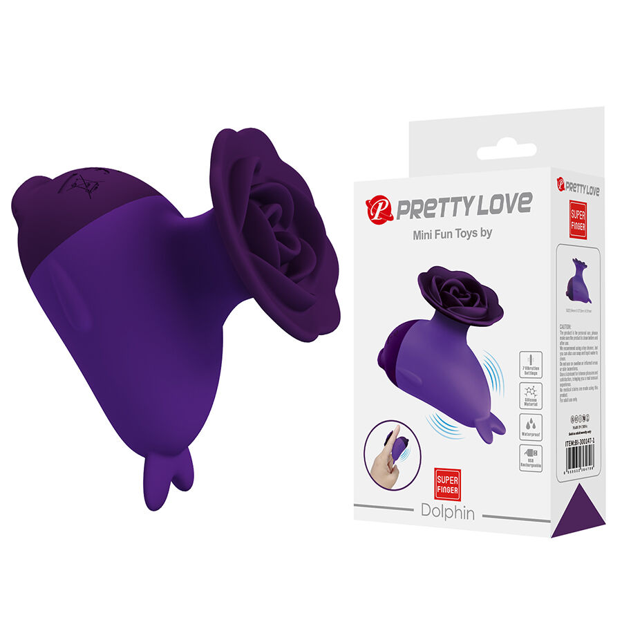 PRETTY LOVE – DOLPHIN MINI VIBRADOR CON SUJECIÓN