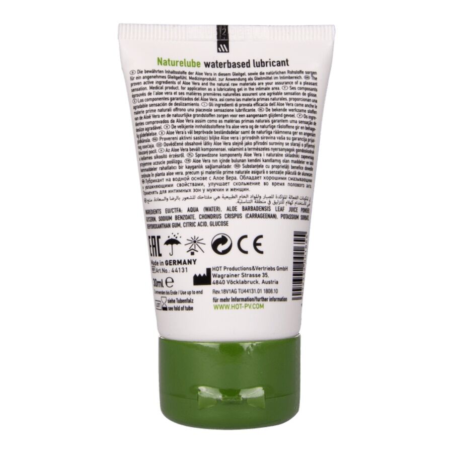 HOT – NATURE LUBE LUBRICANTE BASE AGUA ALOE VERA 30 ML