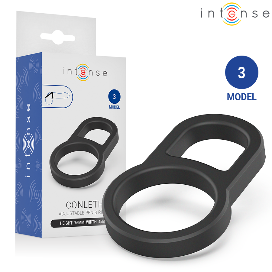 INTENSE – CONLETH ADJUSTABLE DOUBLE PENIS RING MODEL 3