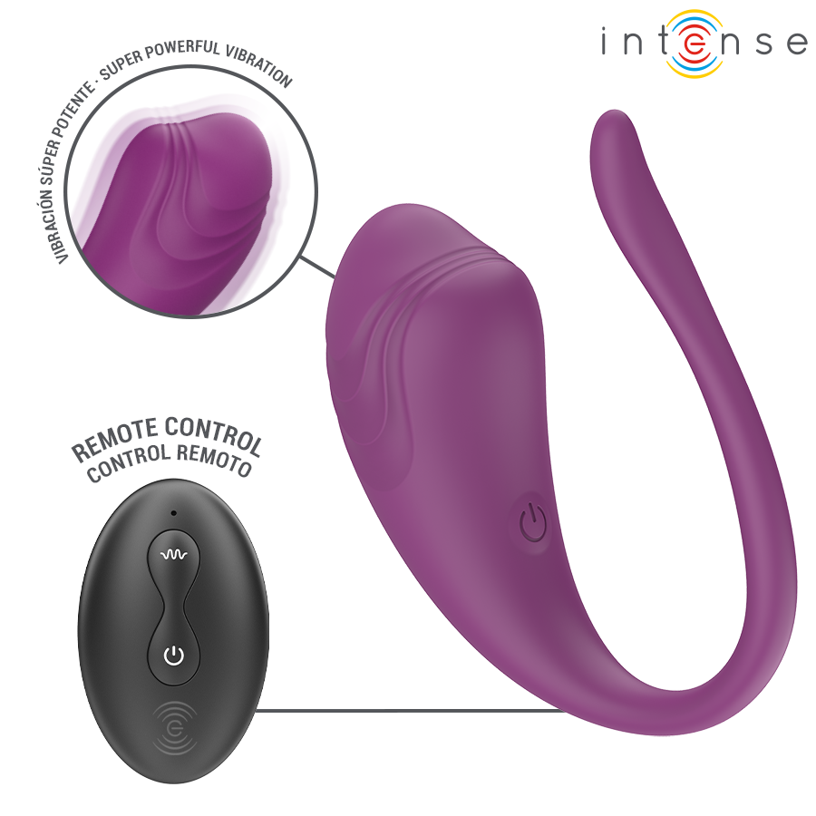 INTENSE – OLIVIA HUEVO VIBRADOR MORADO CONTROL REMOTO
