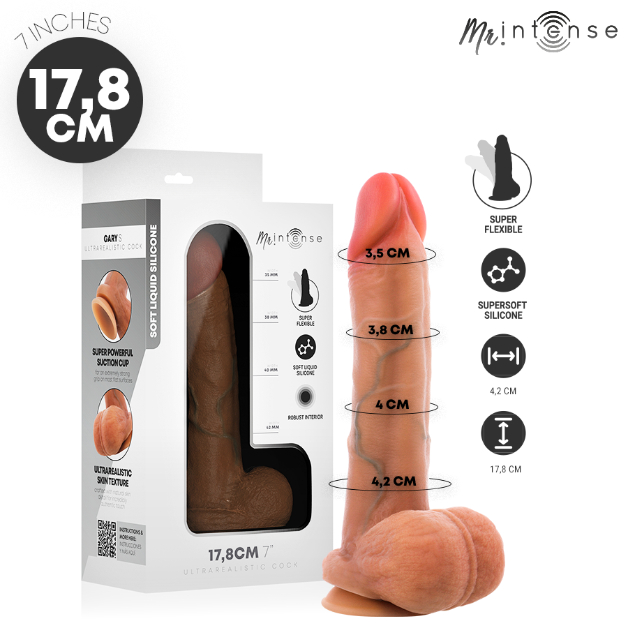 MR INTENSE – GARY S ULTRA-REALISTIC COCK WITH TESTICLES 17.8 CM -Ø- 4.2 CM