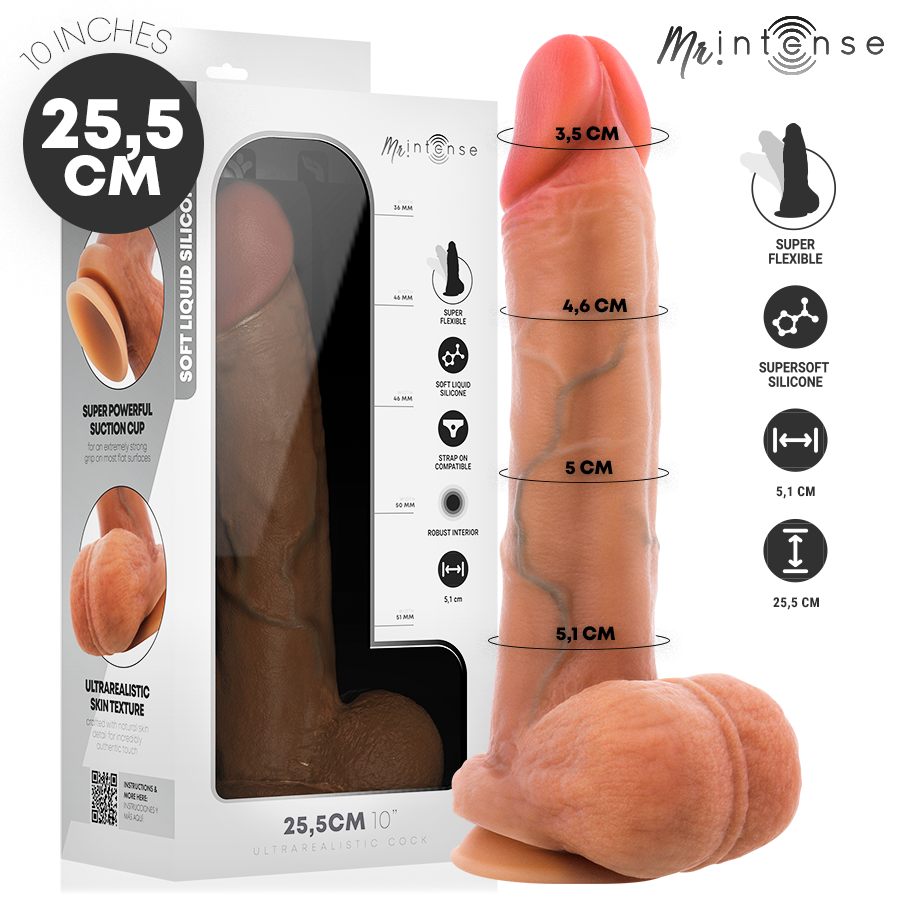 MR INTENSE – GARY XL ULTRA-REALISTIC COCK WITH TESTICLES 25.5 CM -Ø- 5.1 CM