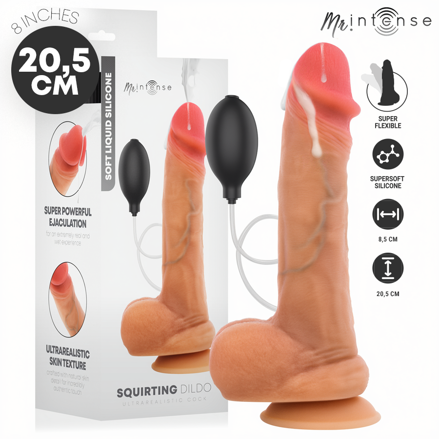 MR INTENSE – DANNY ULTRA-REALISTIC SQUIRTING COCK WITH TESTICLES 20.5 CM -Ø- 4 CM