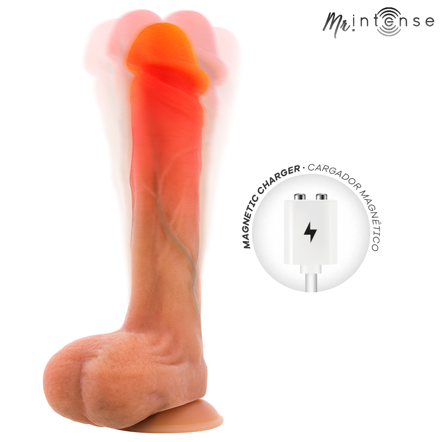 MR INTENSE – BRADLEY VIBRATOR DILDO WITH HEAT EFFECT AND REMOTE CONTROL 21 CM -Ø- 4.2 CM