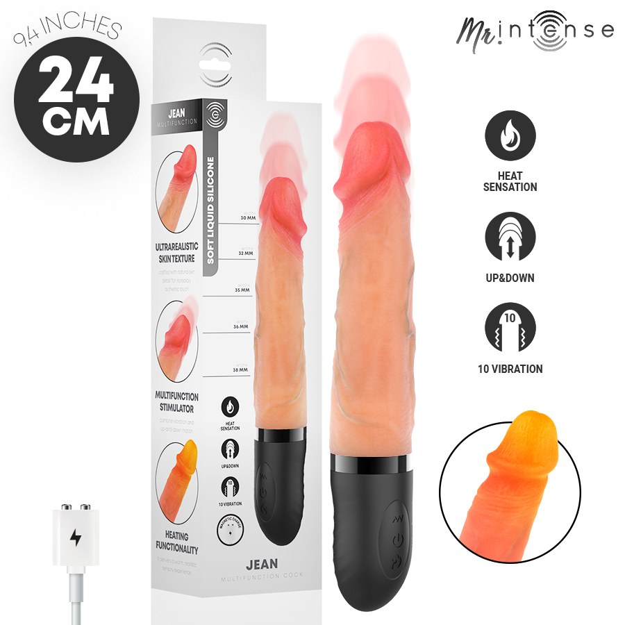 MR INTENSE – JEAN UPDOWN VIBRATOR WITH HEAT EFFECT 24 CM -Ø- 3.8 CM