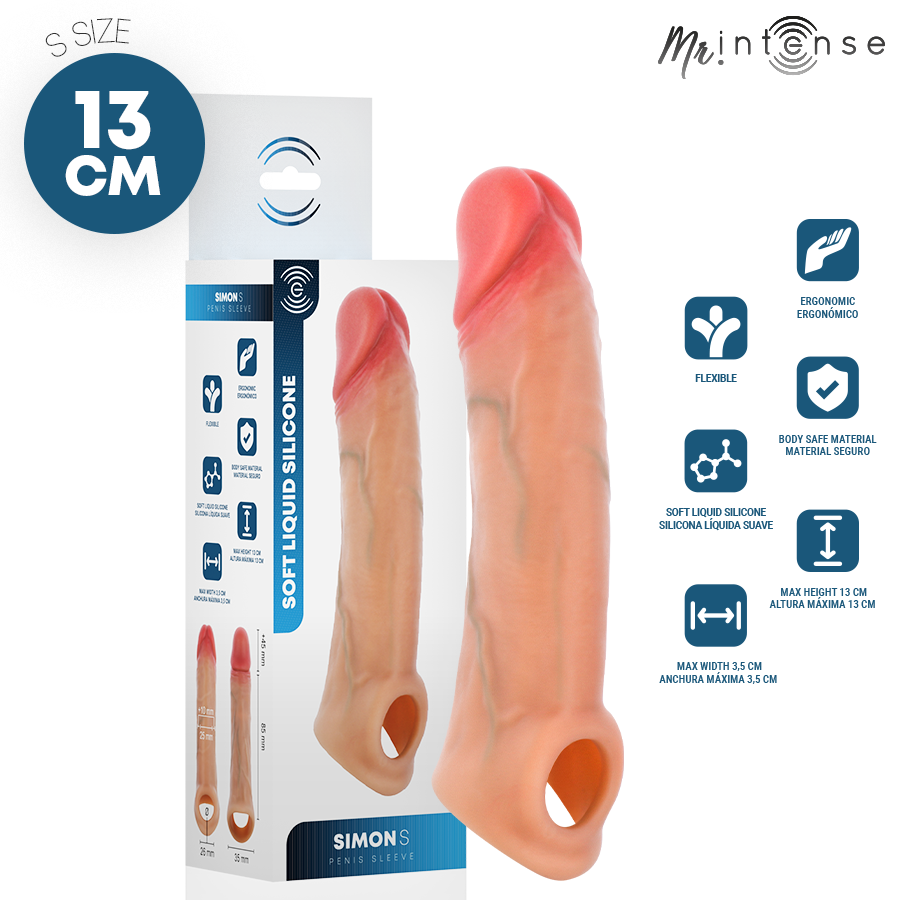 MR INTENSE – SIMON S SILICONE PENIS COVER 13 CM -Ø- 4 CM
