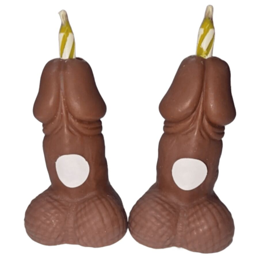 DIABLO PICANTE – PENIS BIRTHDAY NUMBER CANDLES DARK TONE 2 UNITS