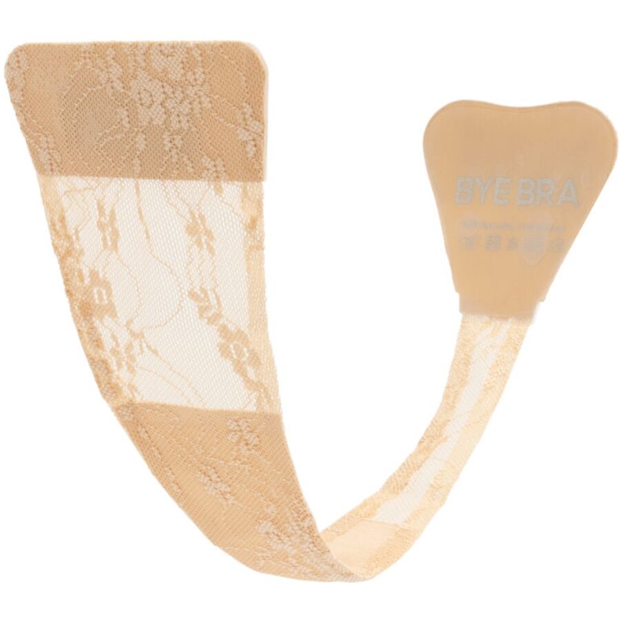BYE-BRA – TANGA ADHESIVO ENCAJE BEIGE TALLA ÚNICA