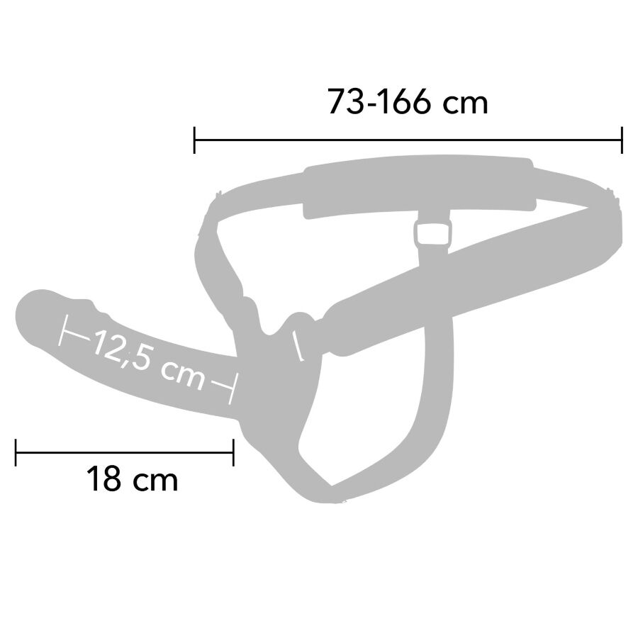 HIDDEN DESIRE – INFERNO STRAP-ON FUNDA PARA PENE 18 CM