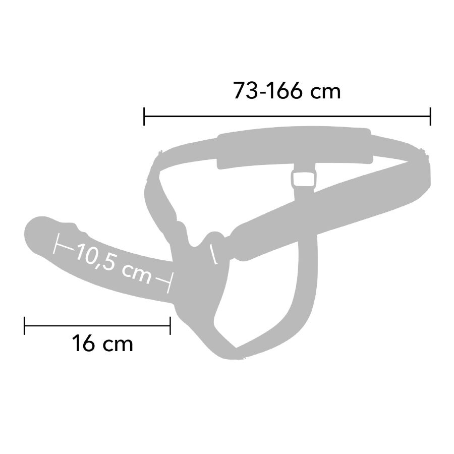 HIDDEN DESIRE – INFERNO STRAP-ON FUNDA PARA PENE CON VIBRACIÓN 16 CM