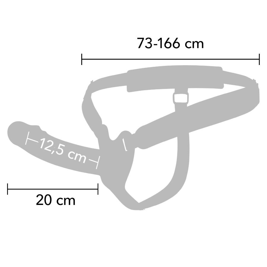 HIDDEN DESIRE – INFERNO STRAP-ON FUNDA PARA PENE 20 CM