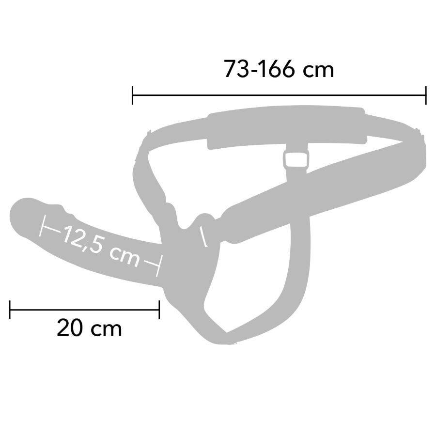 HIDDEN DESIRE – INFERNO STRAP-ON FUNDA PARA PENE CON VIBRACIÓN 20 CM