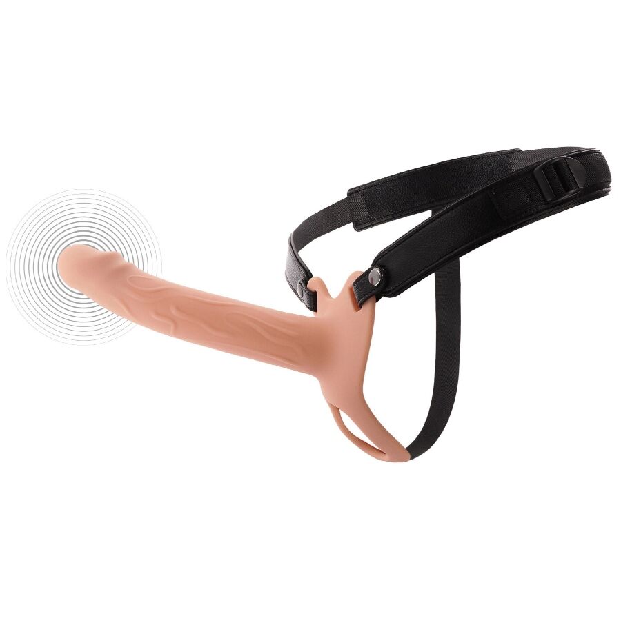HIDDEN DESIRE – INFERNO STRAP-ON FUNDA PARA PENE CON VIBRACIÓN 20 CM