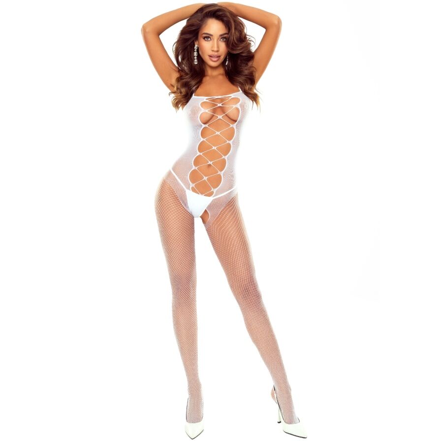 PASSION – BS124 WHITE LACED BODYSTOCKING