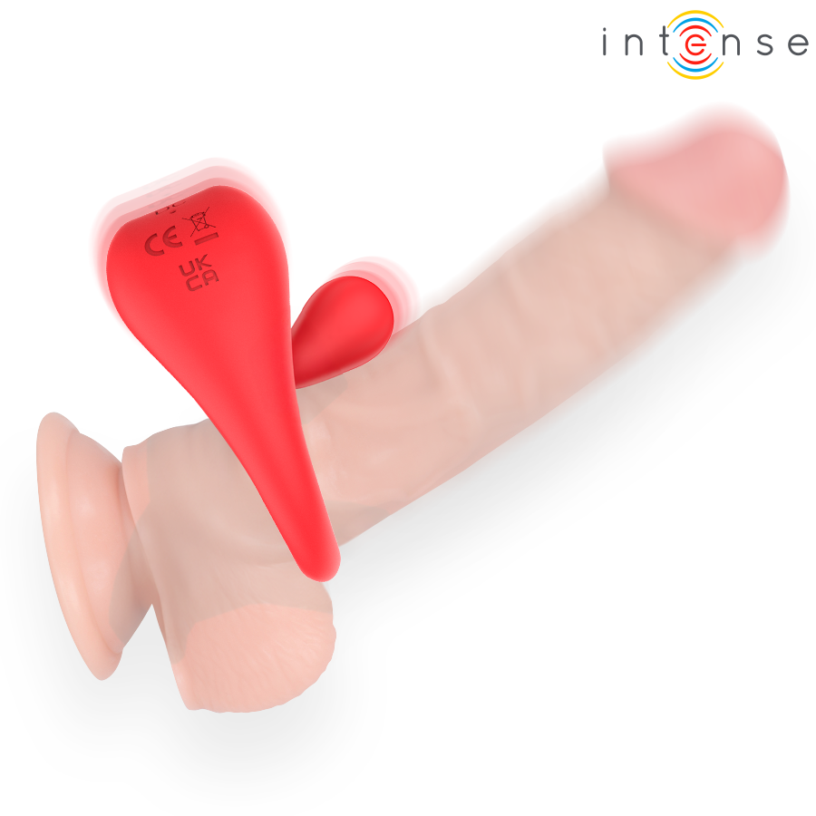 INTENSE – RUSSELL ANILLO VIBRADOR CON ESTIMULACIÓN DE CLÍTORIS ROJO