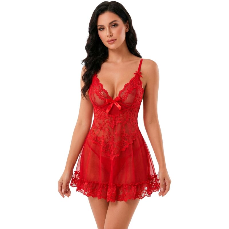 LIVCO CORSETTI FASHION – NUIT SET T-SHIRT + RED PANTY 2028 S/M