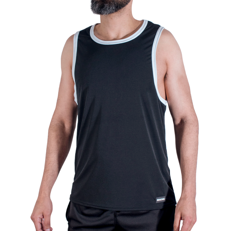 MACHO – CMV004 BLACK GYM T-SHIRT S/M