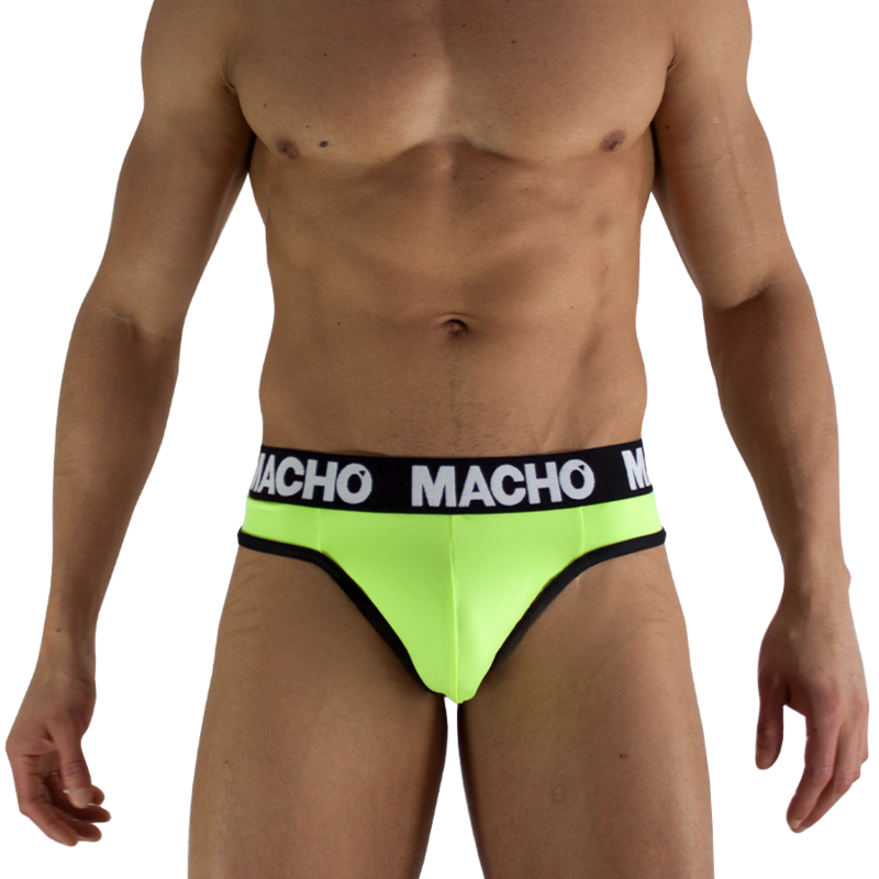 MACHO – MTG001 FLUORESCENT YELLOW THONG SIZE S