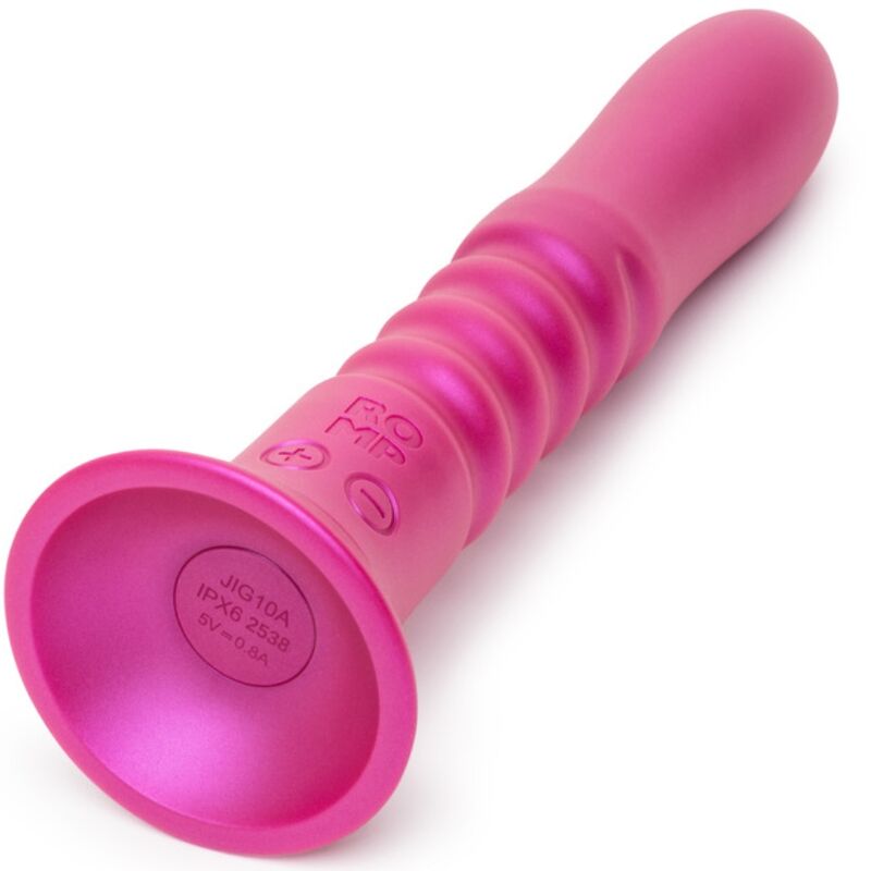 ROMP – JIGGLE UP AND DOWN VIBRATOR WITH PINK SUCTION CUP
