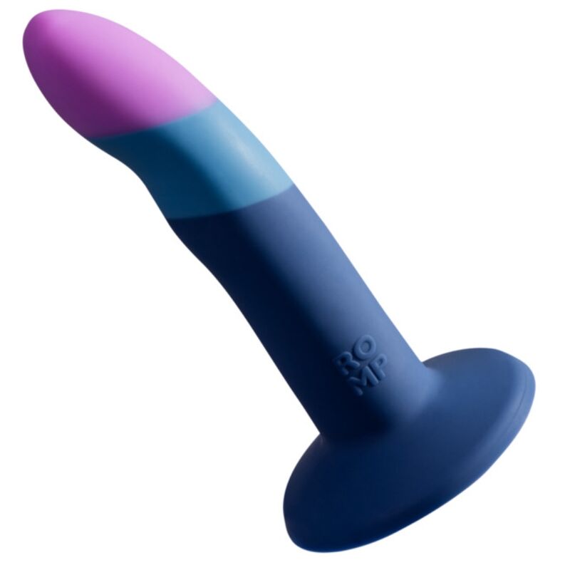 ROMP – PICCOLO HARNESS + SILICONE DILDO WITH TRICOLOR SUCTION CUP 14 CM