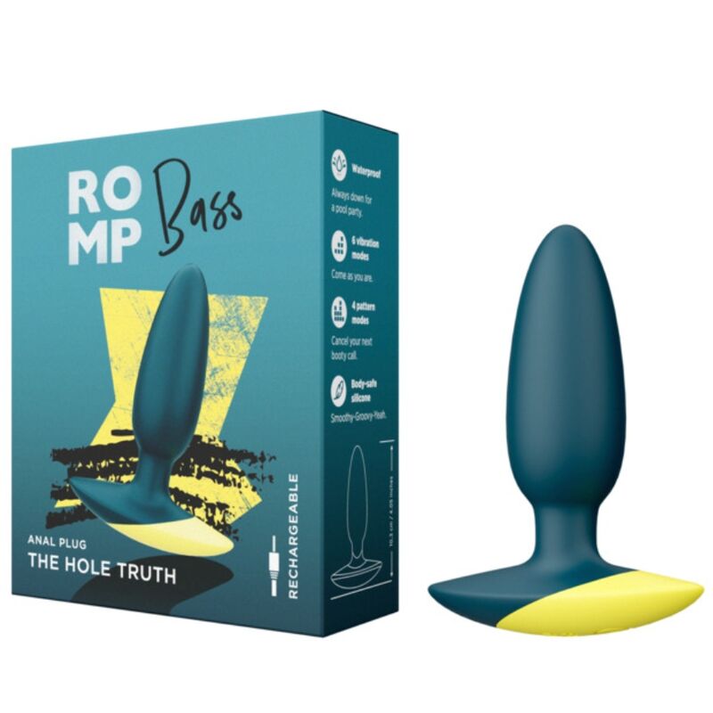 ROMP – BASS PLUG ANAL VIBRATOR 10 CM GREEN