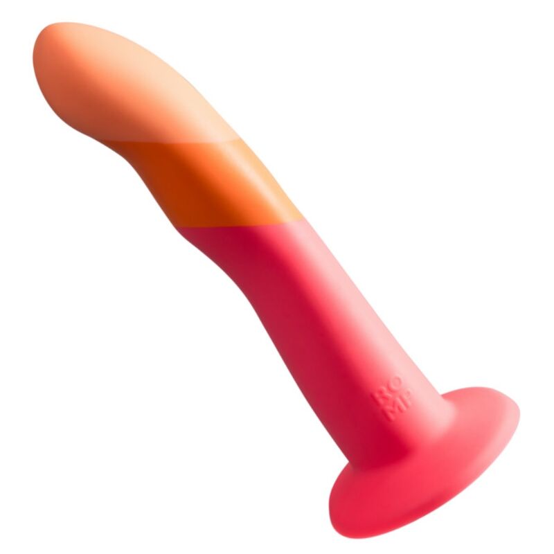 ROMP – DIZI SILICONE DILDO WITH SUCTION CUP TRICOLOR 18 CM