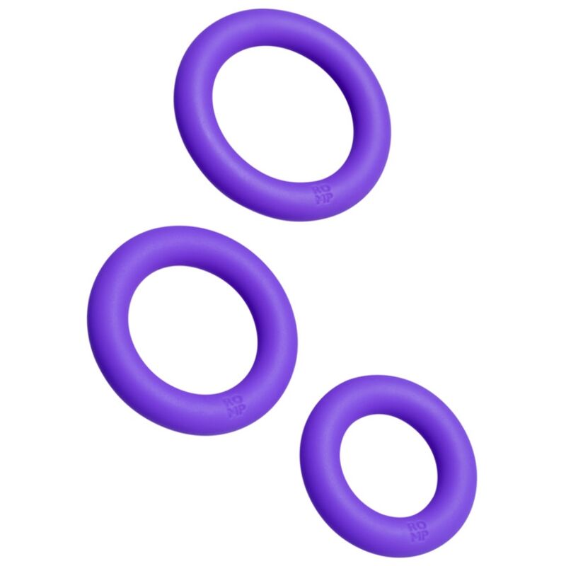 ROMP – REMIX TRIO SET OF 3 PURPLE SILICONE PENIS RINGS