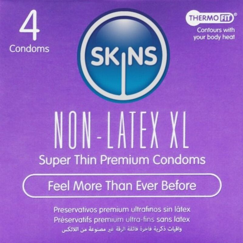 SKINS – LATEX-FREE CONDOMS XL PACK OF 4