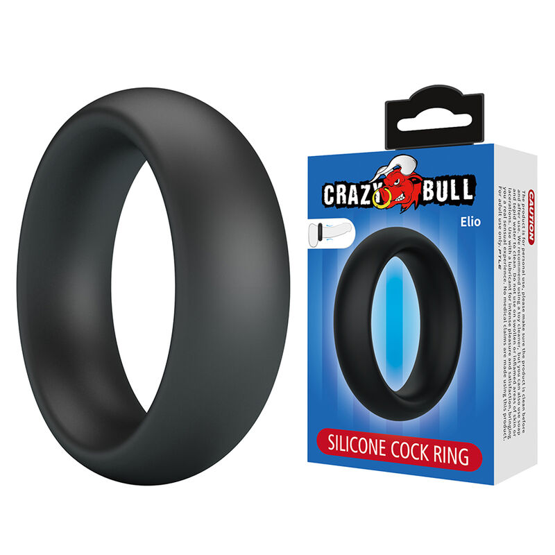 CRAZY BULL – ELIO SILICONE COCK RING BLACK