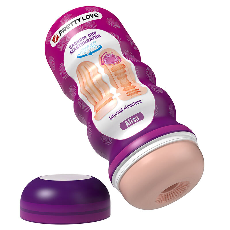 PRETTY LOVE – VAGINAL SMOOTHING MASTURBATOR WITH SUCTION CUP AND INTERNAL TEXTURES