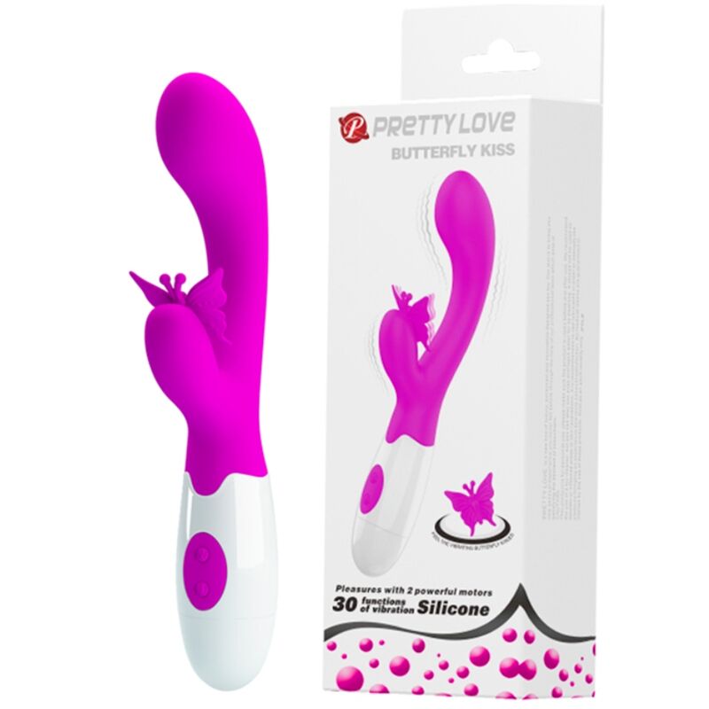 PRETTY LOVE – BUTTERFLY KISS 30 FUNCTION RABBIT VIBRATOR PURPLE