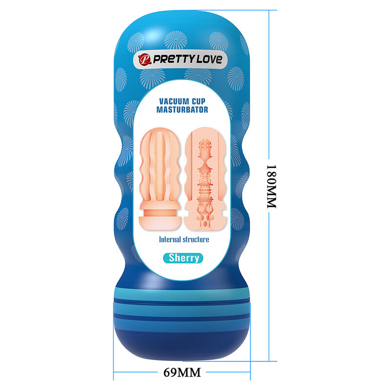 PRETTY LOVE – SHERRY VAGINA MASTURBATOR WITH SUCTION CUP AND INTERNAL TEXTURES