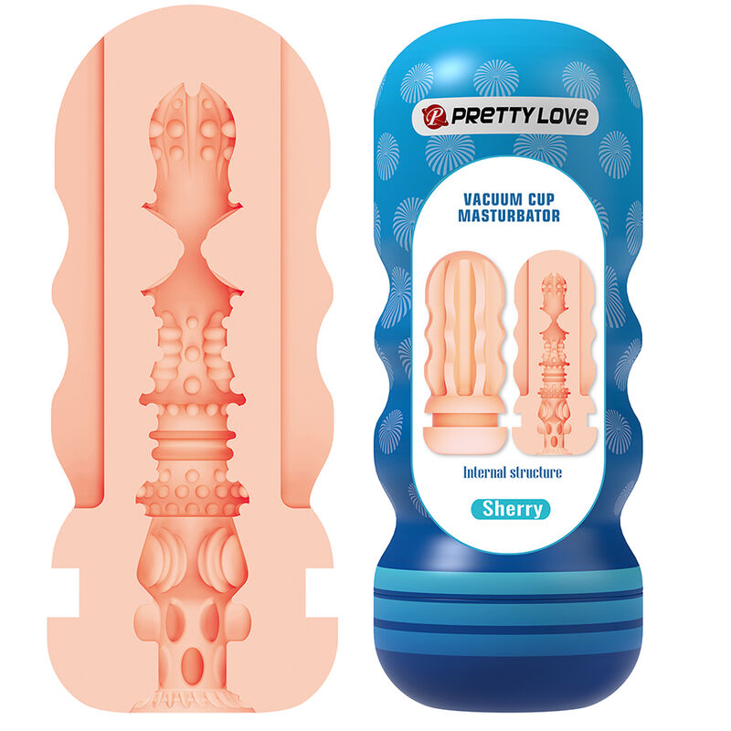 PRETTY LOVE – SHERRY VAGINA MASTURBATOR WITH SUCTION CUP AND INTERNAL TEXTURES