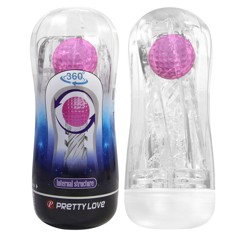PRETTY LOVE – 360 TEXTURED MASTURBATION CUP CLEAR