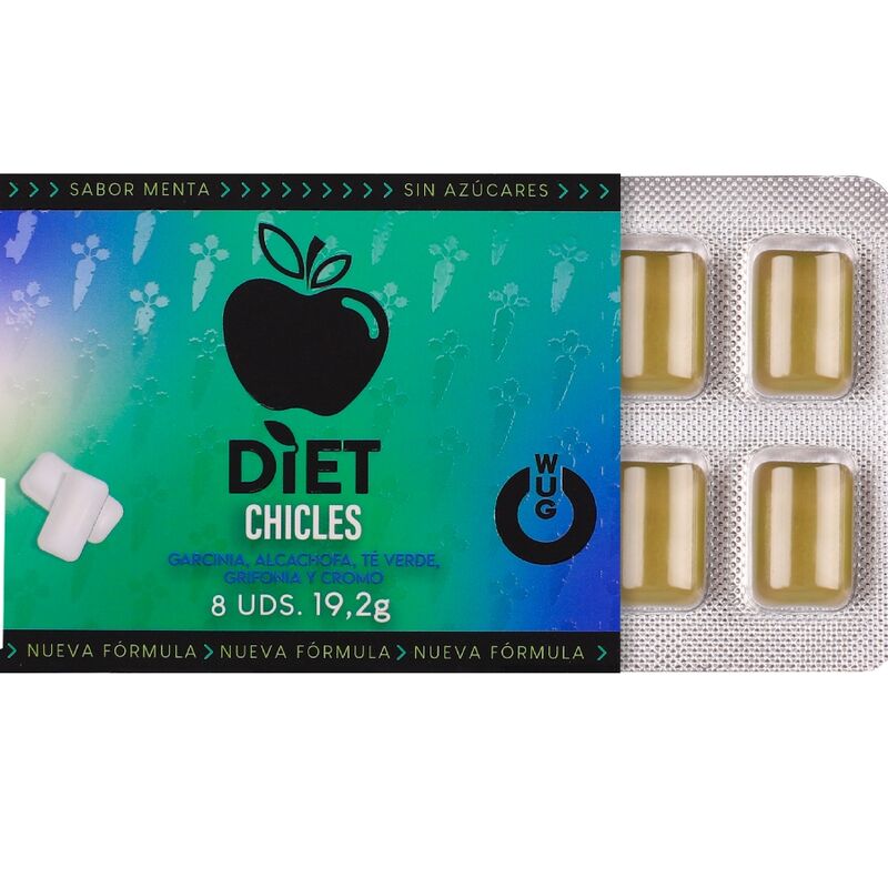 WUG DIET – SUGAR-FREE FUNCTIONAL MINT GUM BLISTER 8 PCS