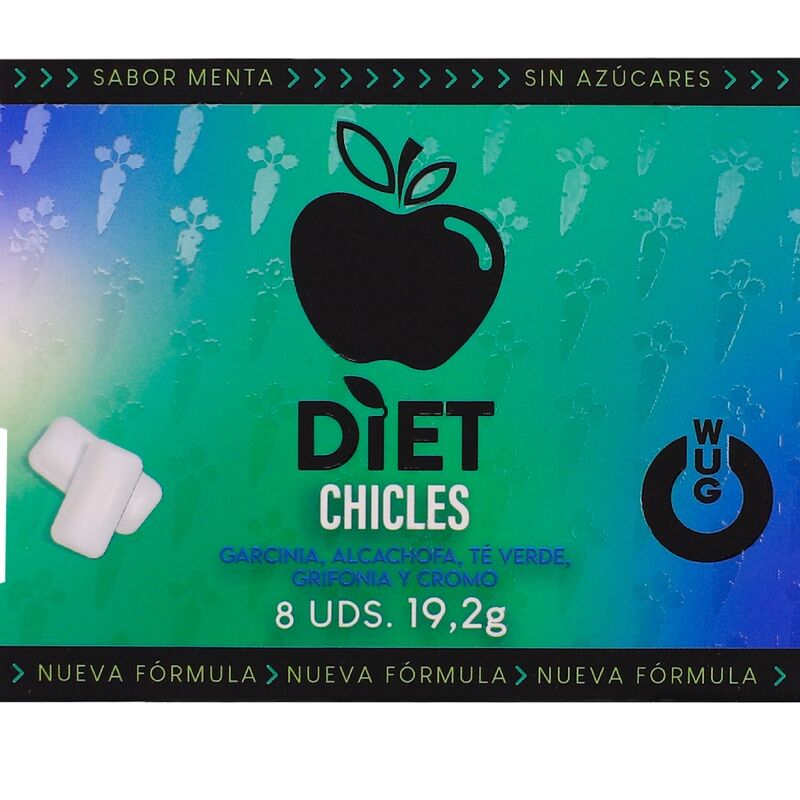 WUG DIET – SUGAR-FREE FUNCTIONAL MINT GUM BLISTER 8 PCS