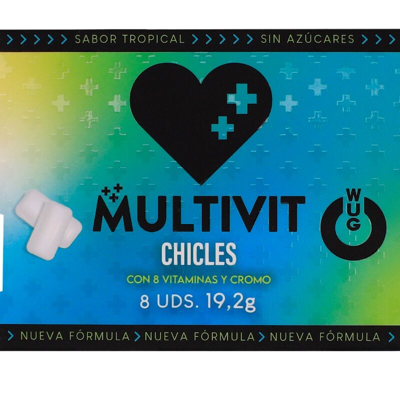 WUG MULTIVIT – FUNCTIONAL MULTIVITAMIN TROPICAL FLAVOUR GUM BLISTER 8 PCS
