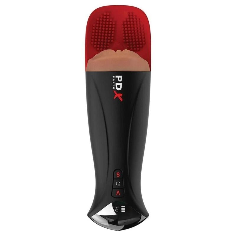PDX ELITE – FAP-O-MATIC PRO XL AUTOMATIC VIBRATING STROKER BROWN 34.9 CM