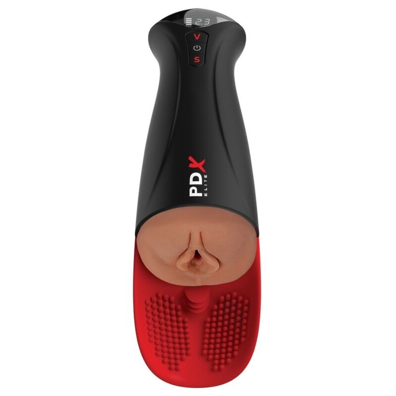 PDX ELITE – FAP-O-MATIC PRO XL AUTOMATIC VIBRATING STROKER BROWN 34.9 CM