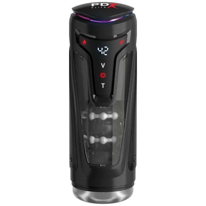 PDX ELITE – MOTO-BATOR PRO THRUSTING STROKER AUTOMATIC VIBRATING AND WARMING MASTURBATOR 26.5 CM