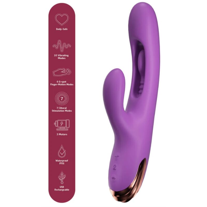 SHE.E.O – RABBIT G-SPOT VIBRATOR WITH DIGITAL MOVEMENT PURPLE