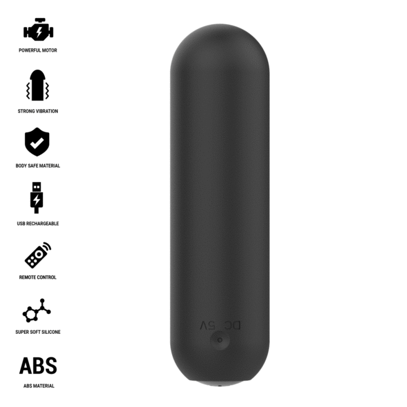 INTENSE – JUDY RECHARGEABLE VIBRATING BULLET WITH REMOTE CONTROL BLACK