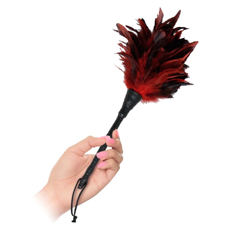 FETISH FANTASY SERIES – BLACK  RED FRISKY FEATHER TICKLER