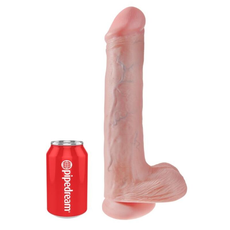 KING COCK – REALISTIC DILDO WITH TESTICLES AND SUCTION CUP 38 CM FLESH