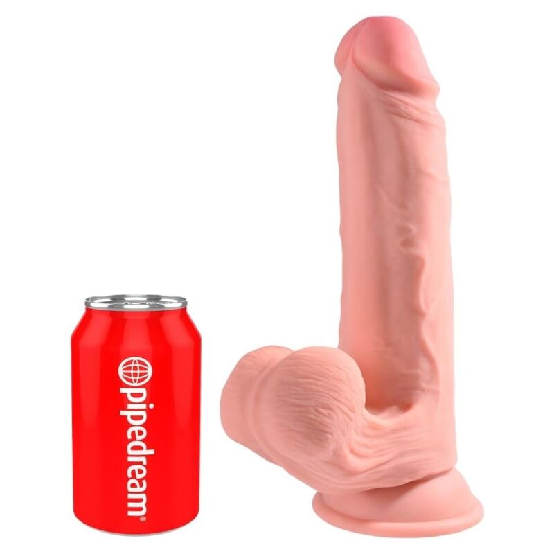 KING COCK PLUS – TRIPLE DENSITY REALISTIC DILDO WITH SWINGING TESTICLES 23 CM FLESH