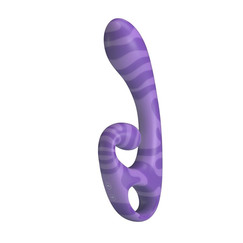 PRETTY LOVE – SUMMER DOUBLE-ENDED VIBRATOR WITH HANDLE 19 CM Ø 3.5 CM PURPLE