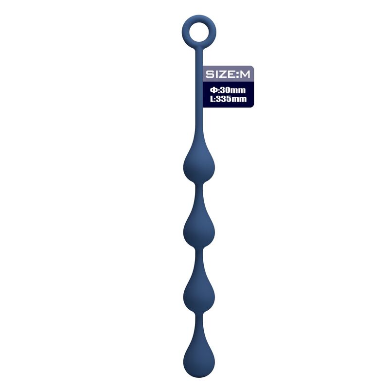 MR PLAY – BLUE SILICONE ANAL BEADS SIZE M 33 CM