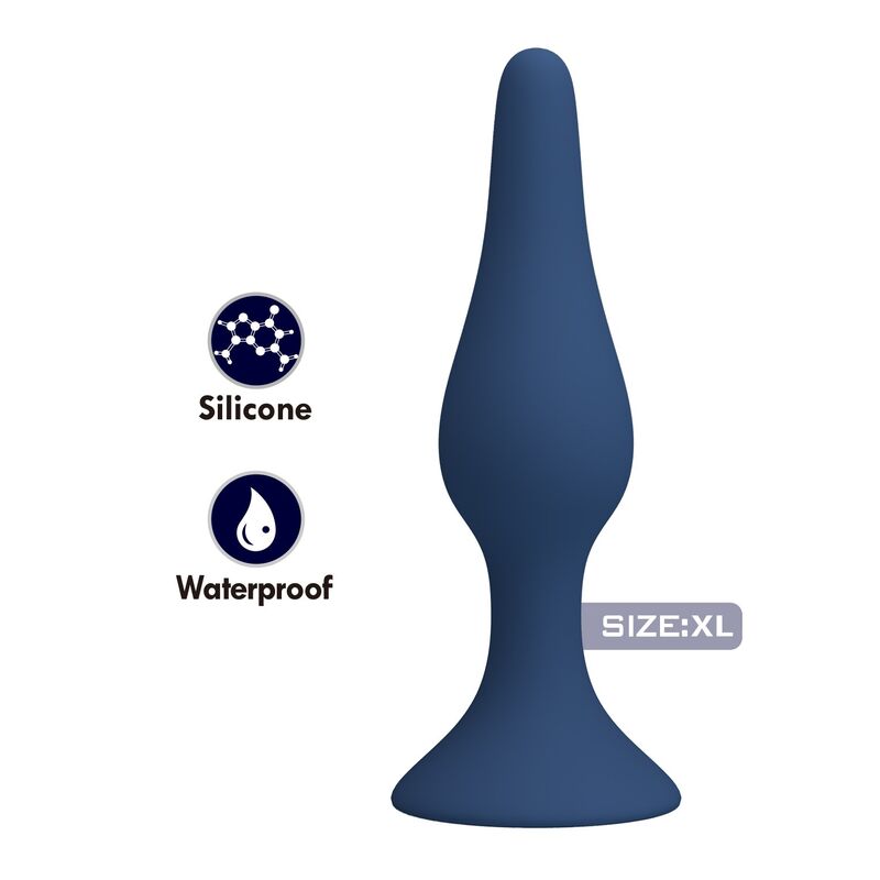 MR PLAY – TAPERED SILICONE ANAL PLUG BLUE XL