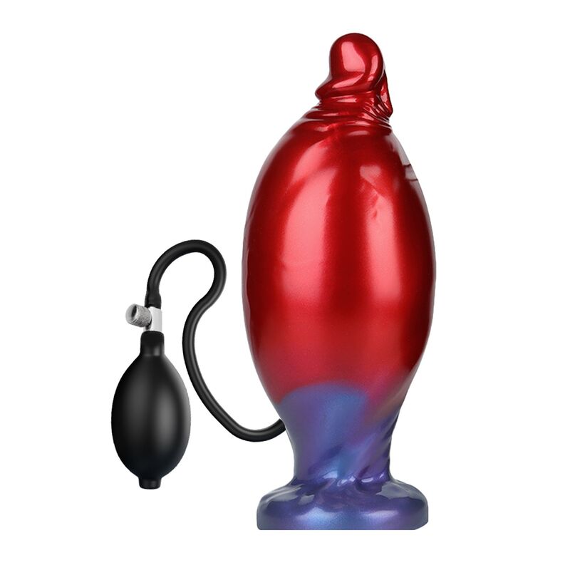 POWER MONSTERS – SHADOW BEHEMOTH BICOLOR INFLATABLE FANTASY SILICONE DILDO 22 CM Ø 5 CM