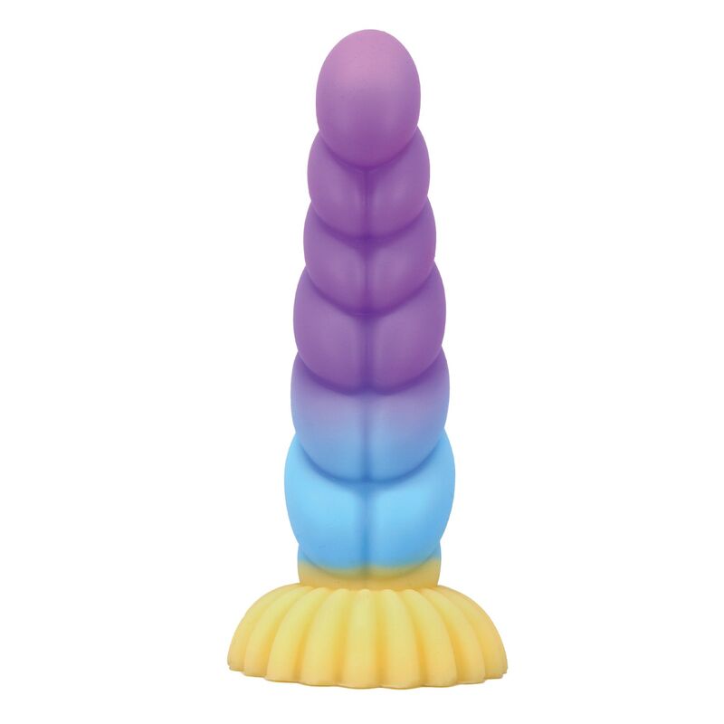 POWER MONSTERS – UNICORN TRICOLOR FANTASY SILICONE DILDO 22 CM Ø 5 CM
